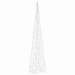 Cono di Luce di Natale 60 LED Bianco Caldo 120 cm in Acrilico 356283
