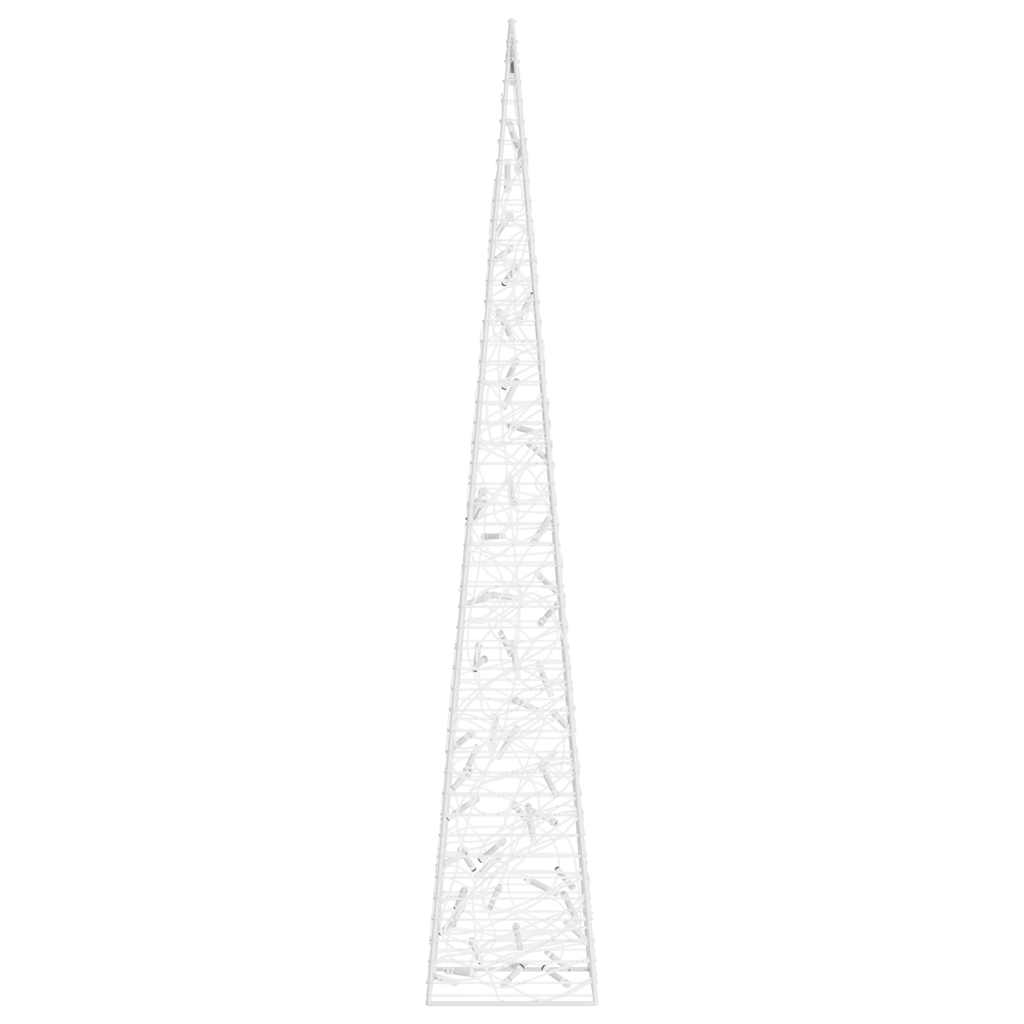 Cono di Luce di Natale 60 LED Bianco Caldo 120 cm in Acrilico 356283