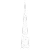 Cono di Luce di Natale 60 LED Bianco Caldo 120 cm in Acrilico 356283