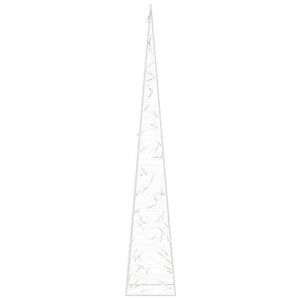 Cono di Luce di Natale 60 LED Bianco Caldo 120 cm in Acrilico 356283