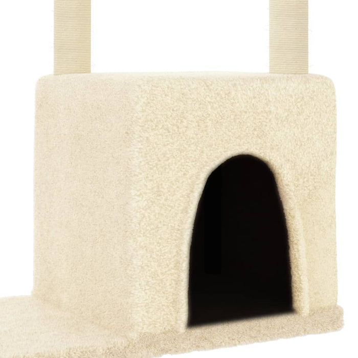 Tiragraffi per gatti Mobili per arrampicata su torre Tiragraffi piattaforma da arrampicata con tiragraffi in sisal 97,5 cm crema 02_0022541