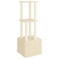 Albero per Gatti con Tiragraffi in Sisal Crema 133,5 cm 172082
