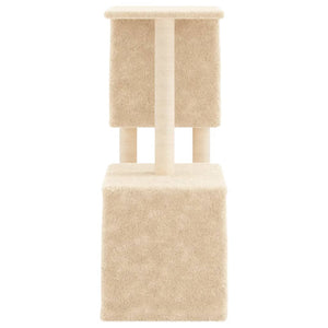 Albero per Gatti con Tiragraffi in Sisal Crema 86 cm 172100