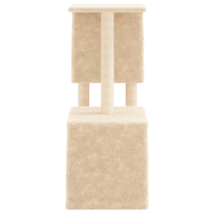 Albero per Gatti con Tiragraffi in Sisal Crema 86 cm 172100