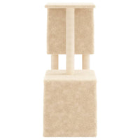 Albero per Gatti con Tiragraffi in Sisal Crema 86 cm