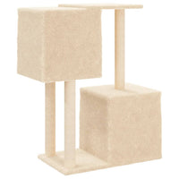 Albero per Gatti con Tiragraffi in Sisal Crema 86 cm 172100
