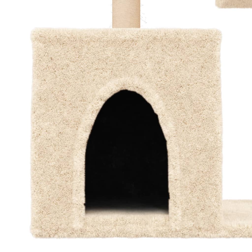 Albero per Gatti con Tiragraffi in Sisal Crema 86 cm 172100