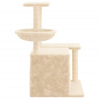 Albero per Gatti con Tiragraffi in Sisal Crema 83 cm