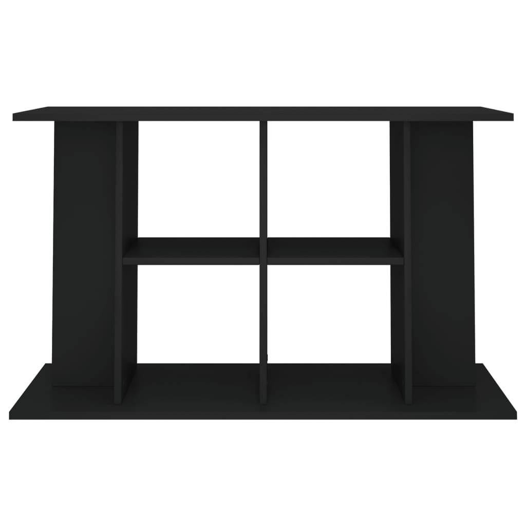 Mobiletto portaoggetti per acquario 100 x 40 x 60 cm in legno ingegnerizzato nero 02_0045038