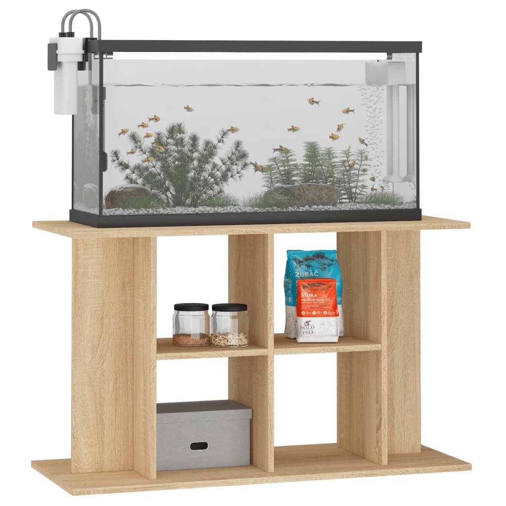 Supporto Acquario 100x40x60 cm Legno Multistrato Rovere Sonoma