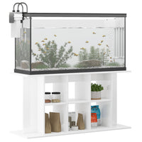 Supporto Acquario 120x40x60 cm Legno Multistrato Bianco Lucido 833593