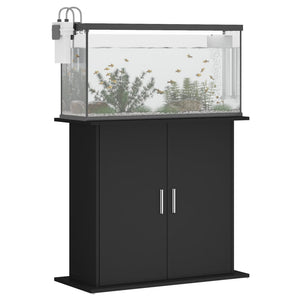 Supporto per Acquario 81x36x73 cm in Legno Multistrato Nero 833600