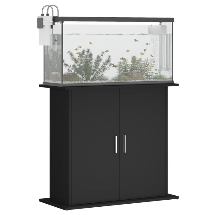 Supporto per Acquario 81x36x73 cm in Legno Multistrato Nero 833600