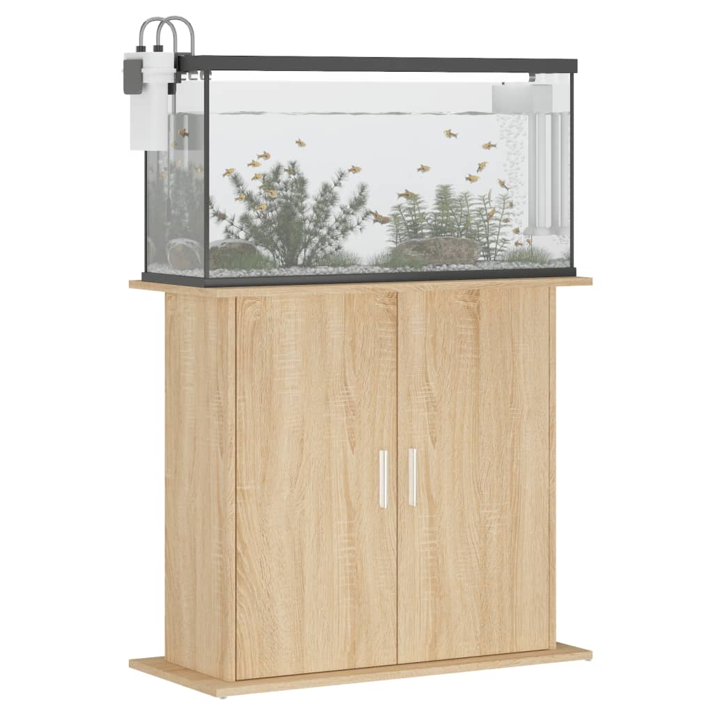 Supporto per acquario in rovere Sonoma 81x36x73 cm in legno ingegnerizzato 833602