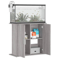 Supporto Acquario 81x36x73cm in Legno Multistrato Grigio Sonoma 833605