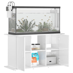 Supporto Acquario 101x41x58 cm Legno Multistrato Bianco Lucido 833609