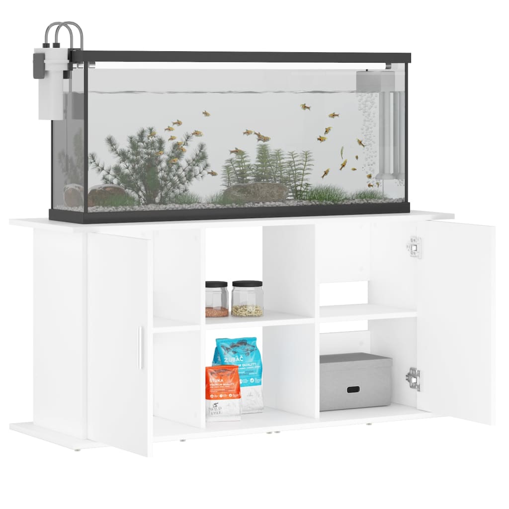 Supporto per Acquario 121x41x58 cm in Legno Multistrato Bianco 833615