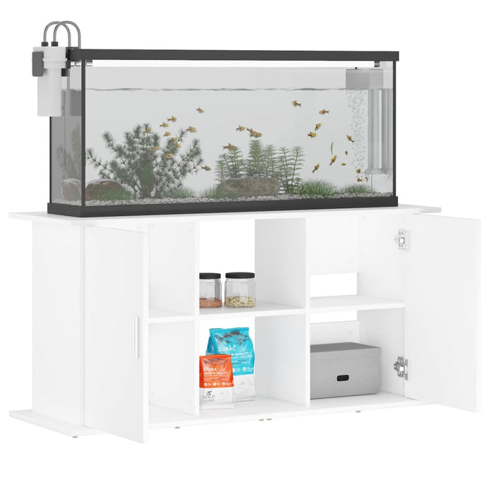 Supporto per Acquario 121x41x58 cm in Legno Multistrato Bianco 833615