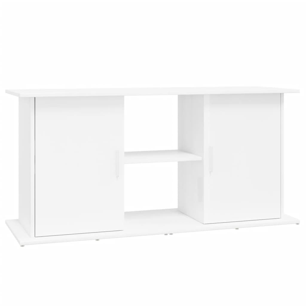 Supporto Acquario 121x41x58 cm Legno Multistrato Bianco Lucido 833617