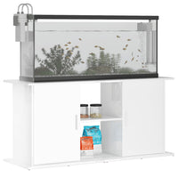 Supporto Acquario 121x41x58 cm Legno Multistrato Bianco Lucido 833617