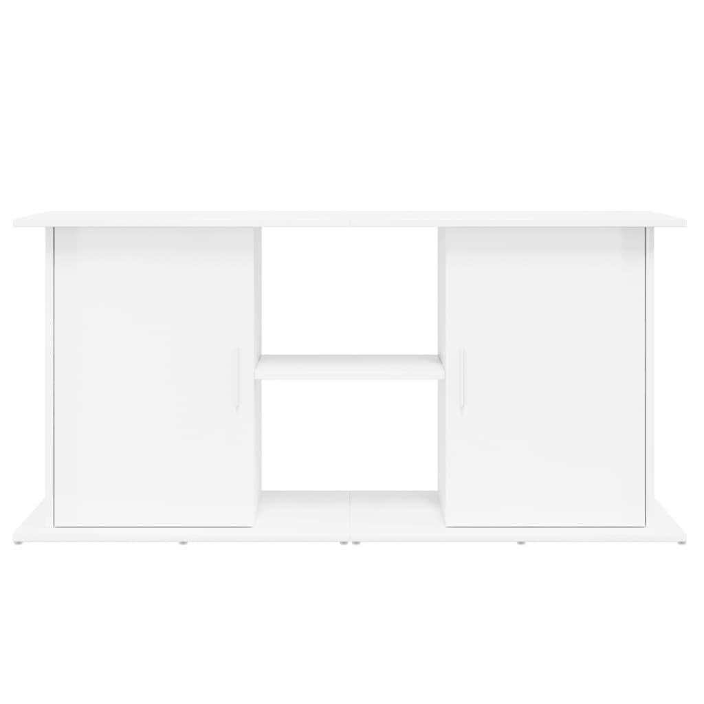 Supporto Acquario 121x41x58 cm Legno Multistrato Bianco Lucido 833617