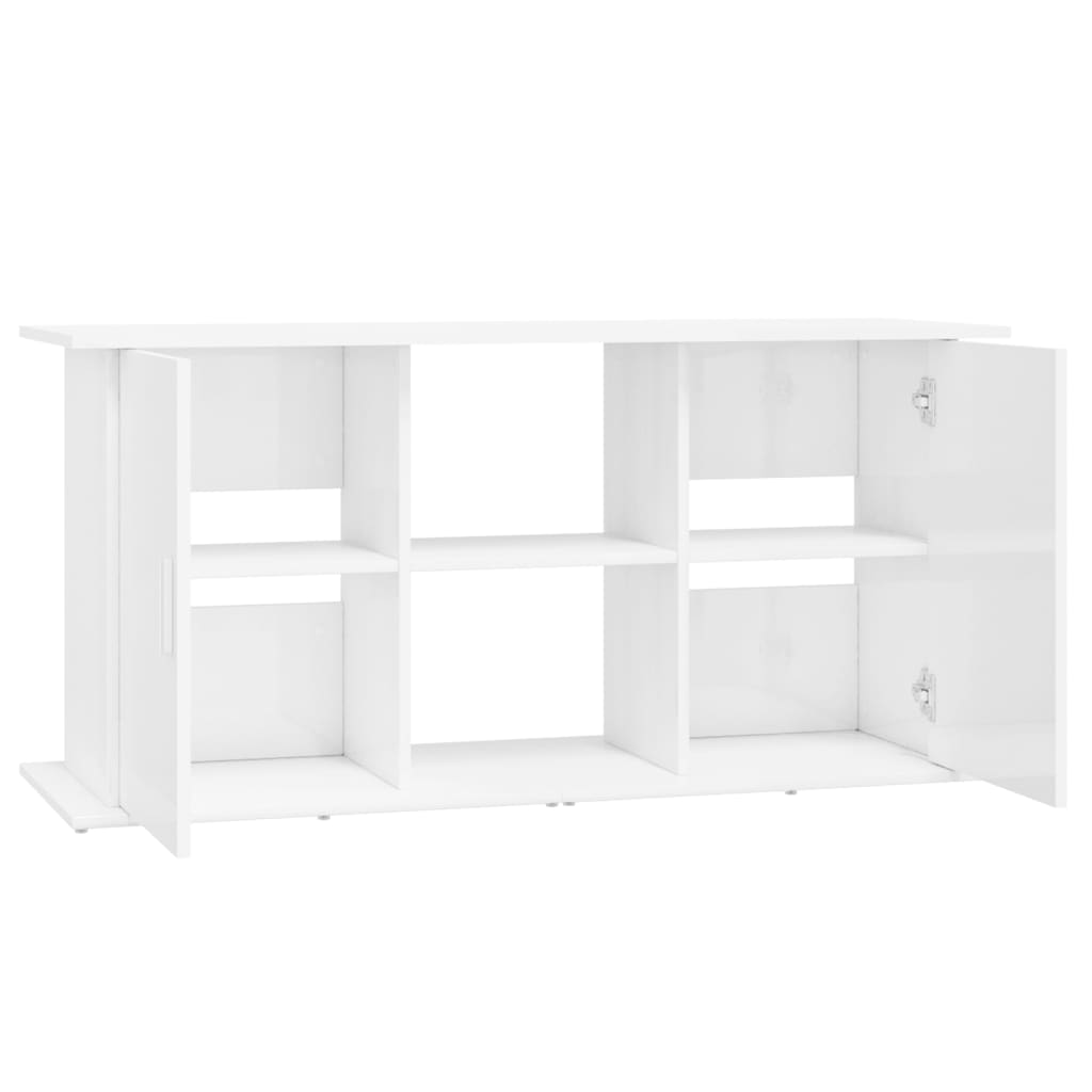 Supporto Acquario 121x41x58 cm Legno Multistrato Bianco Lucido 833617