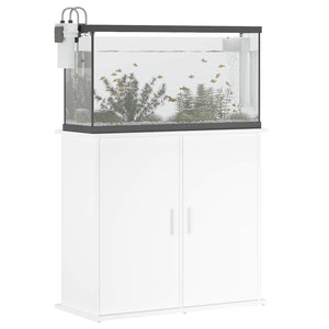 Supporto per Acquario Bianco 81x36x73 cm in Legno Multistrato
