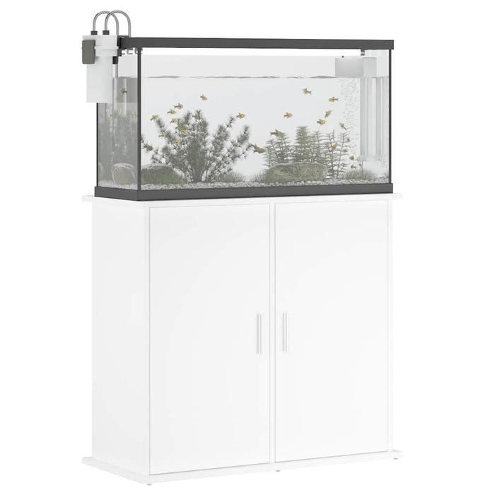Supporto per Acquario Bianco 81x36x73 cm in Legno Multistrato