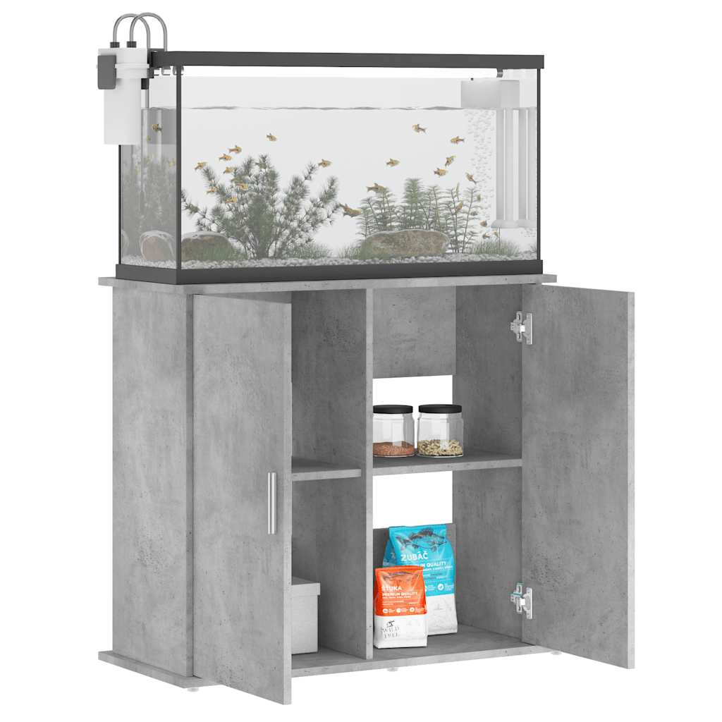 Supporto per acquario in cemento grigio 81x36x73 cm in legno ingegnerizzato 833627