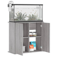 Supporto Acquario 81x36x73cm in Legno Multistrato Grigio Sonoma 833629