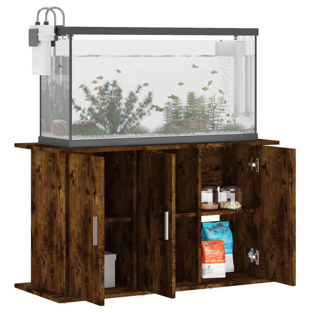 Supporto Acquario 101x41x58 cm in Legno Multistrato Rovere Fumo