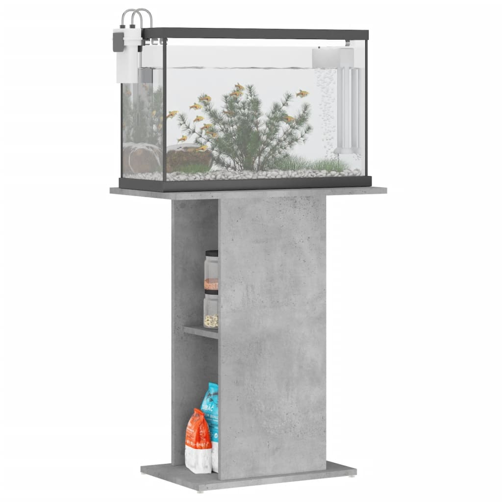 Supporto per acquario in cemento grigio 60,5x36x72,5 cm in legno ingegnerizzato 833643