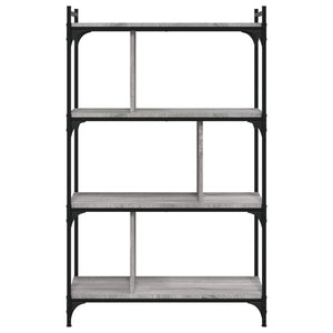 Libreria Grigio Sonoma 4 Ripiani 76x32x123 cm Legno Multistrato 833938