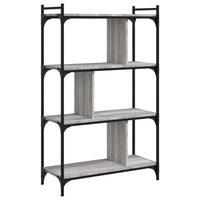 Libreria Grigio Sonoma 4 Ripiani 76x32x123 cm Legno Multistrato 833938