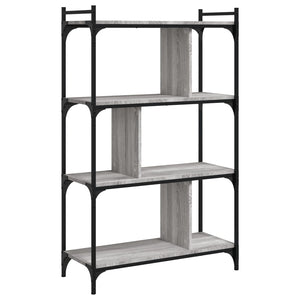Libreria Grigio Sonoma 4 Ripiani 76x32x123 cm Legno Multistrato 833938