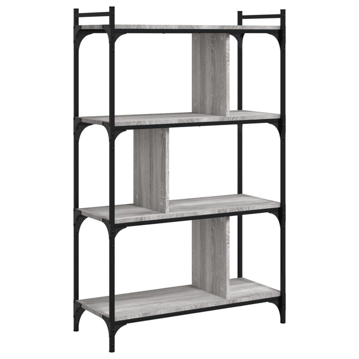 Libreria Grigio Sonoma 4 Ripiani 76x32x123 cm Legno Multistrato 833938