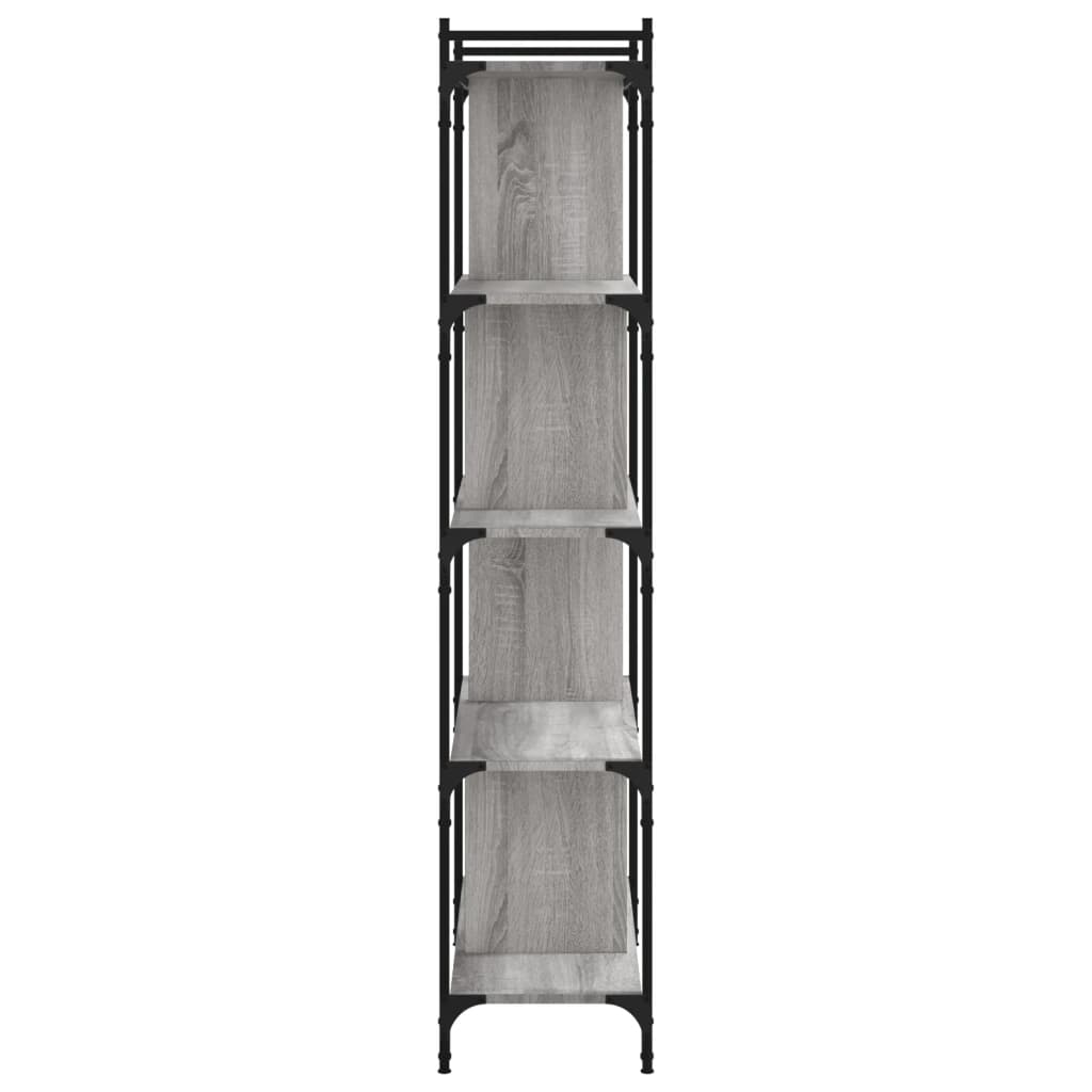Libreria Grigio Sonoma 5 Ripiani 76x32x158 cm Legno Multistrato 833943
