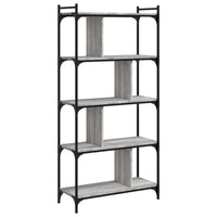 Libreria Grigio Sonoma 5 Ripiani 76x32x158 cm Legno Multistrato 833943