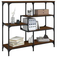 Tavolino Consolle-Tavolino da soggiorno-Tavolo Rovere Marrone 103x32x95 cm Legno Multistrato