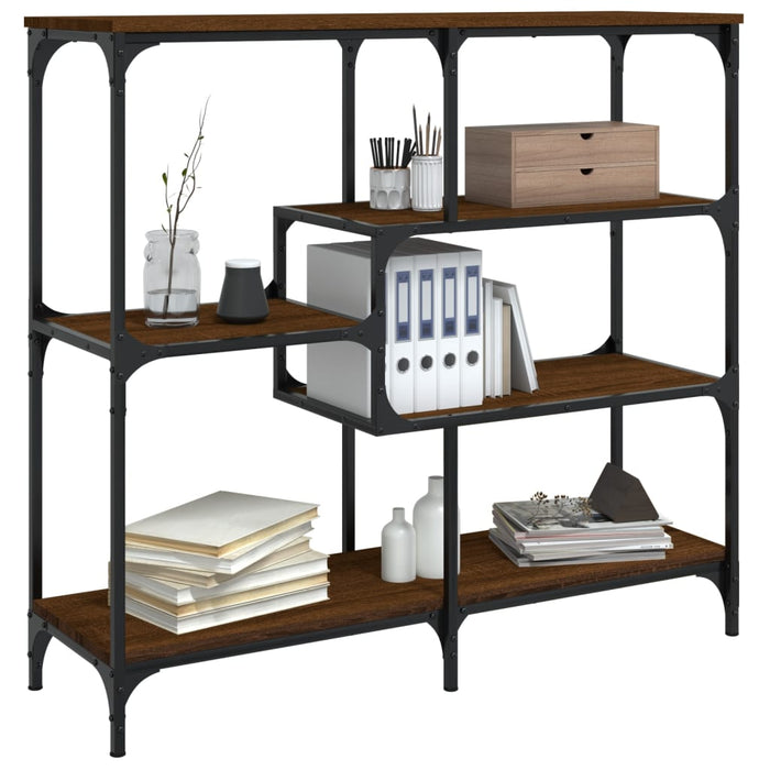 Tavolino Consolle-Tavolino da soggiorno-Tavolo Rovere Marrone 103x32x95 cm Legno Multistrato