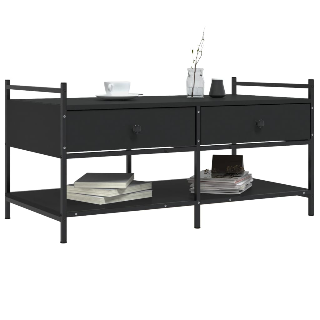 Tavolino da Salotto Nero 99x50x50 cm in Legno Multistratocod mxl 83560
