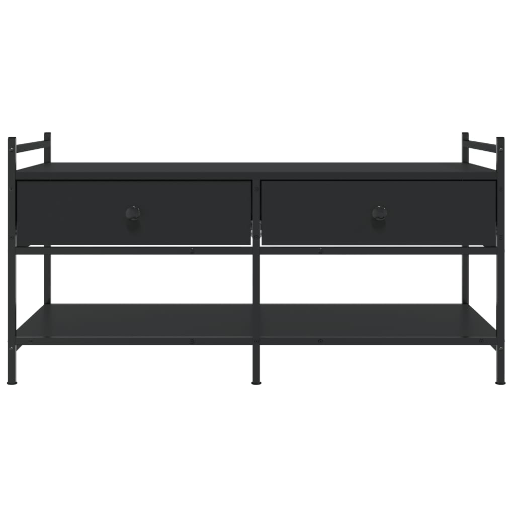 Tavolino da Salotto Nero 99x50x50 cm in Legno Multistrato 833960