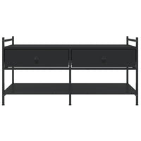 Tavolino da Salotto Nero 99x50x50 cm in Legno Multistrato 833960