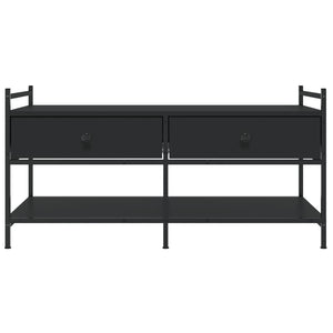 Tavolino da Salotto Nero 99x50x50 cm in Legno Multistrato 833960