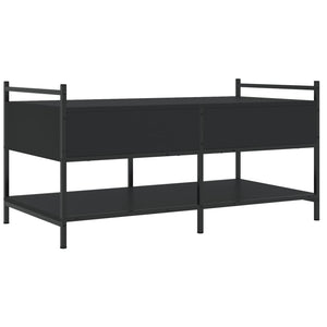Tavolino da Salotto Nero 99x50x50 cm in Legno Multistrato 833960