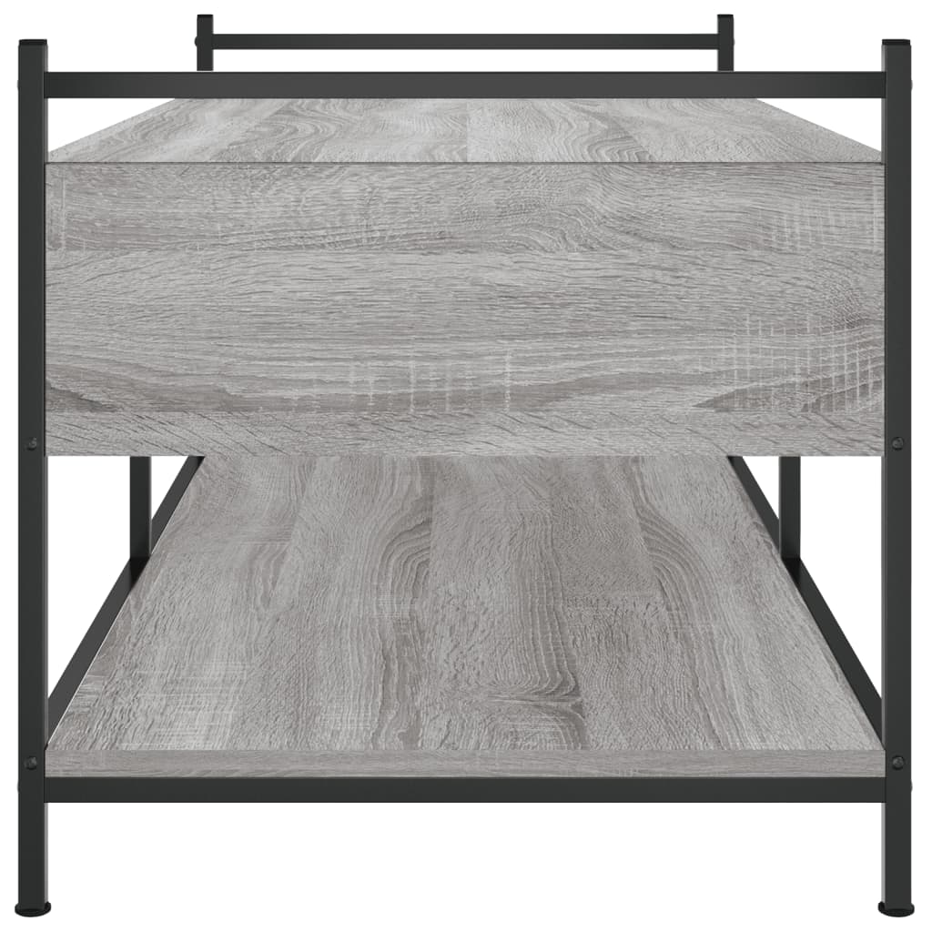 Tavolino da Salotto Grigio Sonoma 99x50x50 cm Legno Multistrato 833963