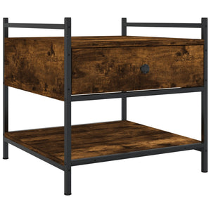 Tavolino da Salotto-Tavolino da soggiorno-Tavolo Rovere Fumo 50x50x50 cm Legno Multistrato