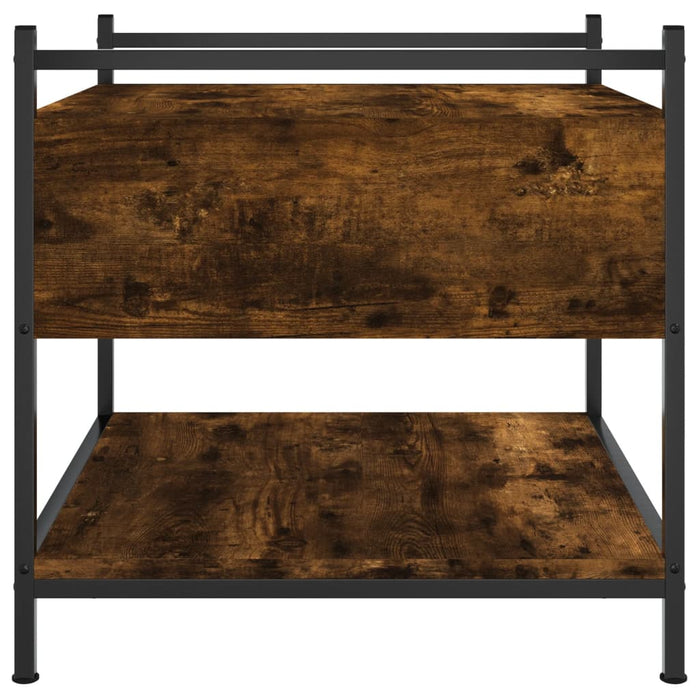 Tavolino da Salotto-Tavolino da soggiorno-Tavolo Rovere Fumo 50x50x50 cm Legno Multistrato