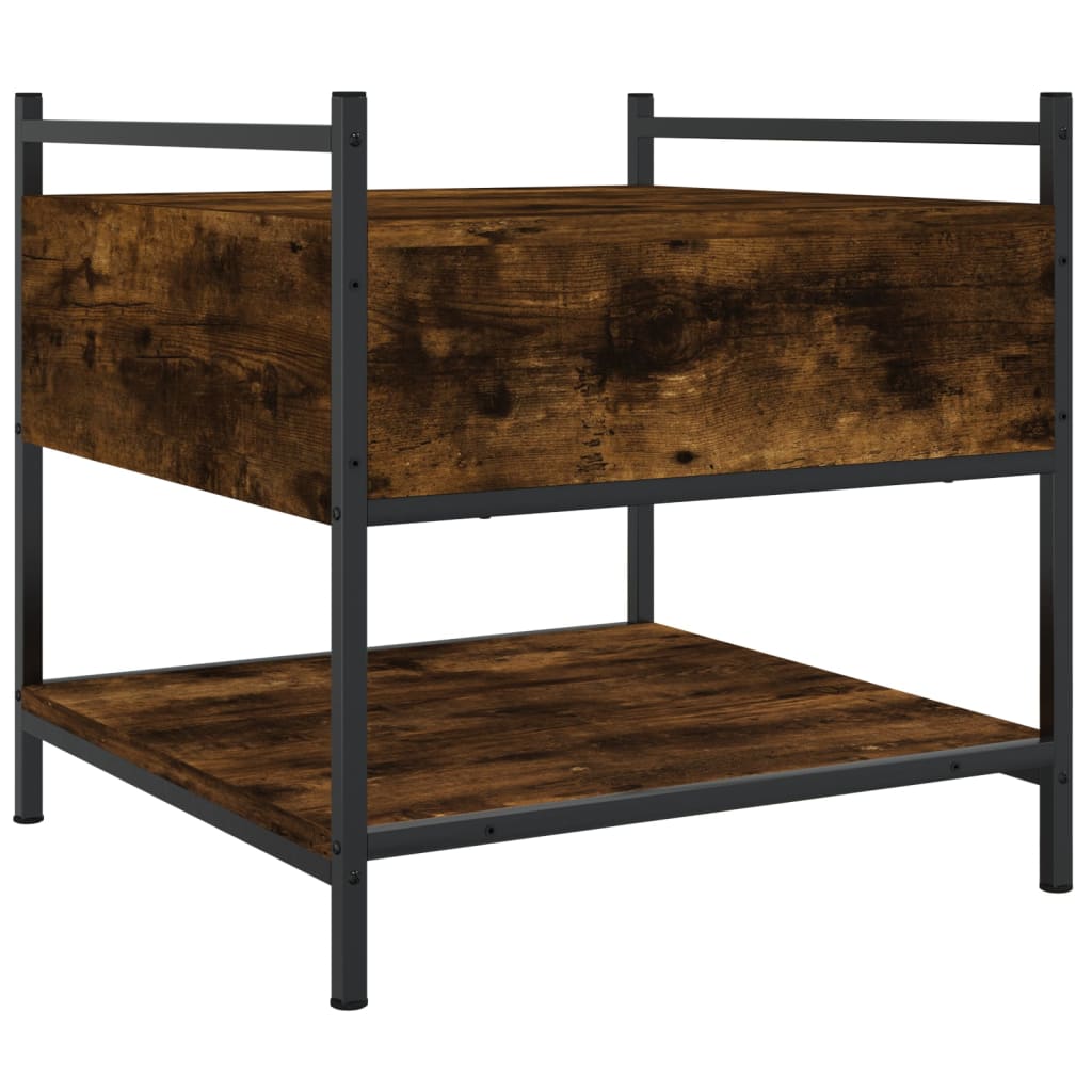 Tavolino da Salotto-Tavolino da soggiorno-Tavolo Rovere Fumo 50x50x50 cm Legno Multistrato