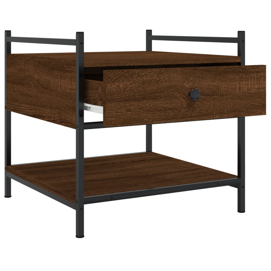 Tavolino da Salotto-Tavolino da soggiorno-Tavolo Rovere Marrone 50x50x50cm Legno Multistrato